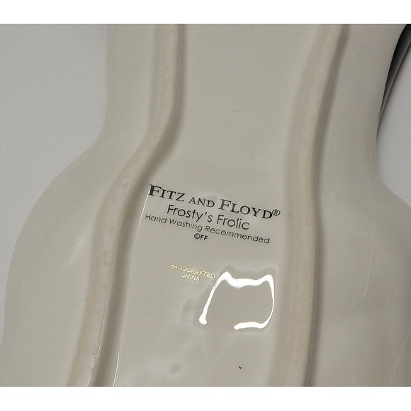 Fitz & Floyd Frosty's Frolic Elongated 15” Platter Tray Snowman 2010 Holiday - Picture 7 of 12